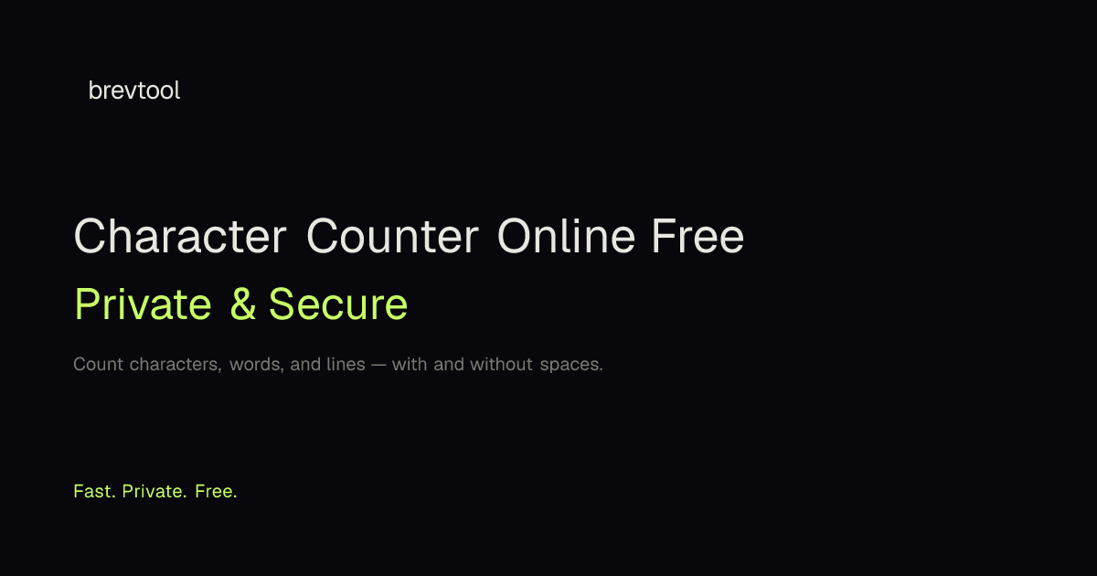 Character Counter Online Free | brevtool